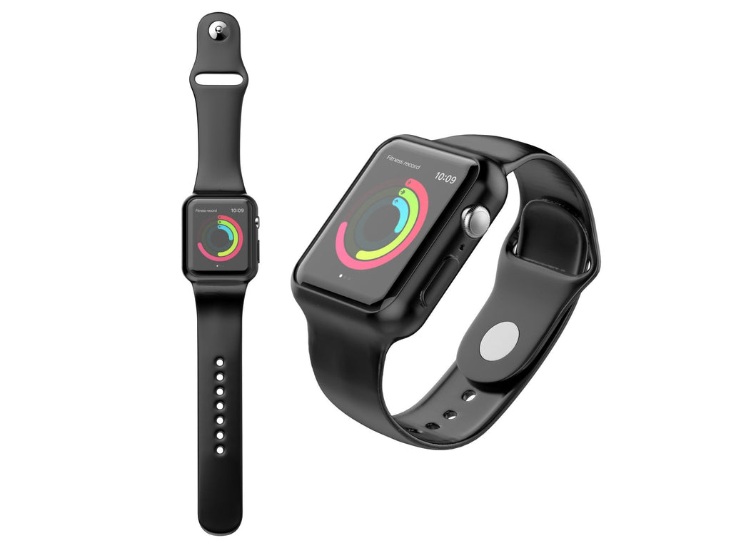 Pulseira totalmente adesiva para relógio Techancy, KC2112, compatível com Apple Watch 38-40 mm, Preto