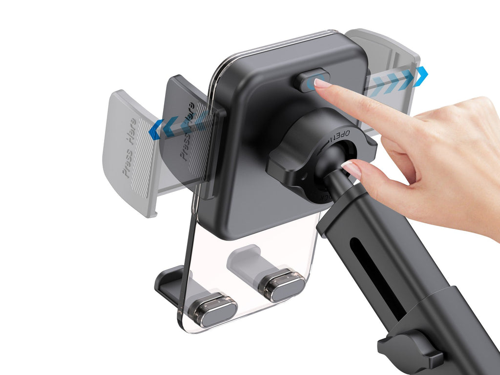 Techancy Suporte para TelemOvel com Ventosa TI2337, Operação com Uma Mão, ABS de Alta Resistência, para Smartphones 4.7"-7.2", Preto