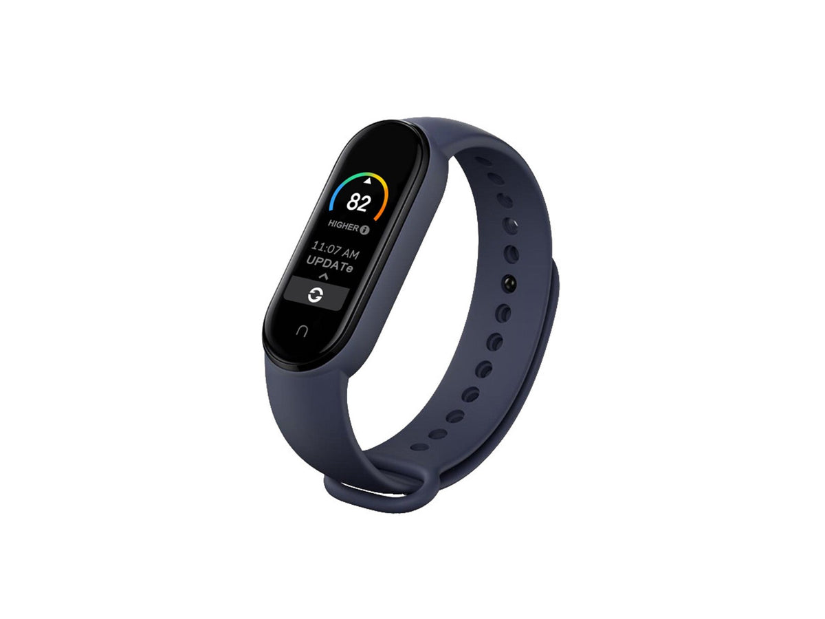Techancy Pulseira De Silicone Azul KC2104, Compatível Com A Mi3/4 Smart Band, Material De Silicone, Macia E Confortável
